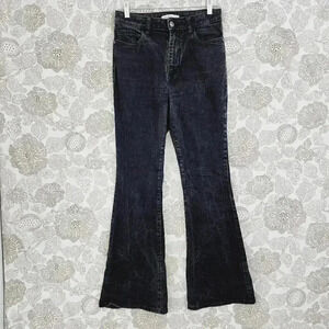 Elizabeth and James High Rise Flare Jeans Black Wash Women's 28 8980